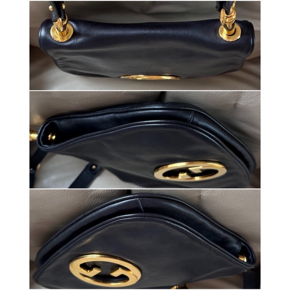 Certified Authentic Vintage Gucci Blondie Black Leather Flap Shoulder Bag, COA - Picture 4 of 11